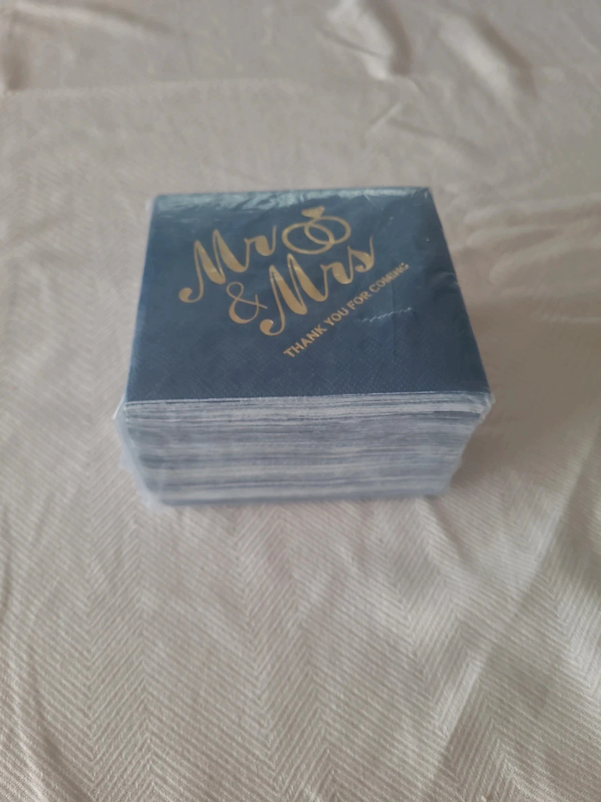 Lot of 100 Mr & Mrs paper napkins – photo 2